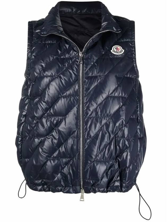 Lecroisic padded vest navy - MONCLER - BALAAN.