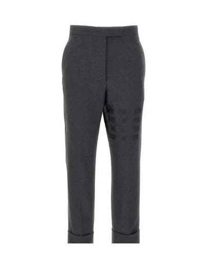 4 Bar Classic Backstrap Wool Straight Pants Dark Grey - THOM BROWNE - BALAAN 2