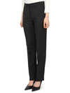 Amy Straight Slacks Black - BURBERRY - BALAAN.