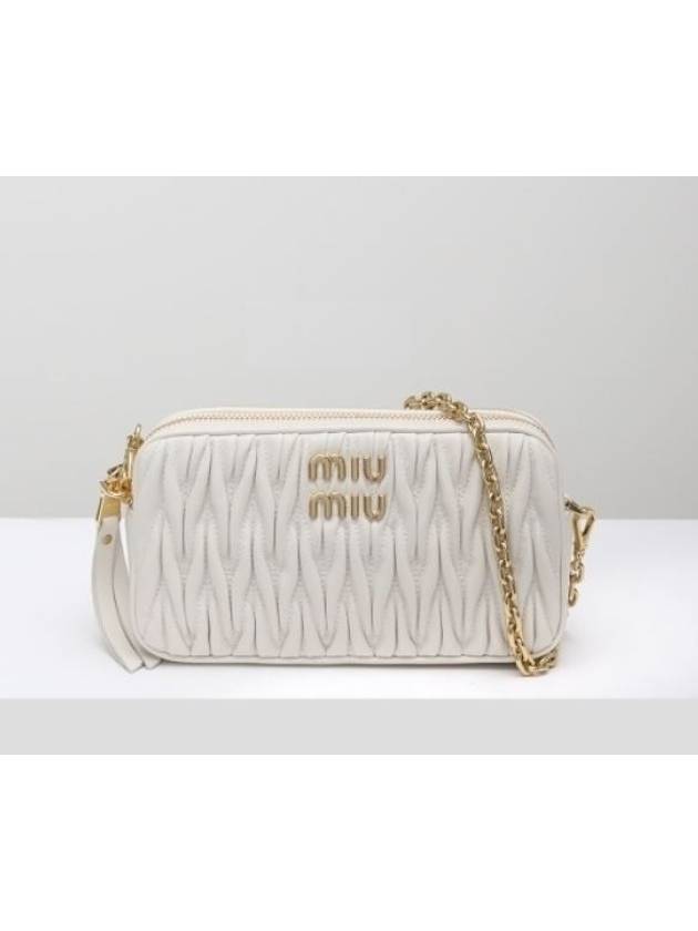 Matelasse Nappa Leather Mini Bag White - MIU MIU - BALAAN 2