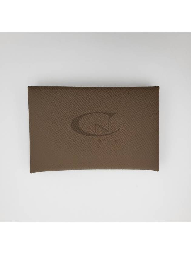 Calvi Card Wallet Étoupe - HERMES - BALAAN 3