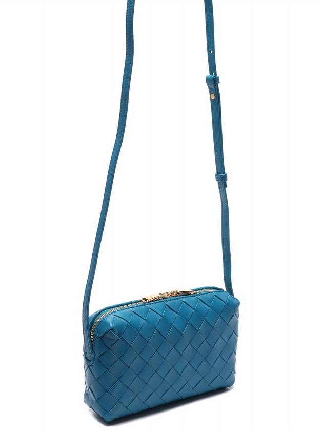 Intrecciato Mini Cross Bag Blue - BOTTEGA VENETA - BALAAN 4