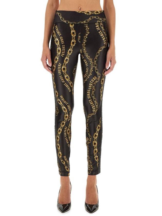 Versace Jeans Couture Leggings With Logo - VERSACE - BALAAN 1