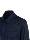 Metropolis Series Gabardine Pocket Long Sleeve Shirt Navy - CP COMPANY - BALAAN 6