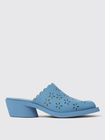 Bonnie Cutout Flower Leather Mule Blue - CAMPER - BALAAN 1