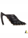 Alfie Intrecciato Leather Mule Heel Black - BOTTEGA VENETA - BALAAN 2