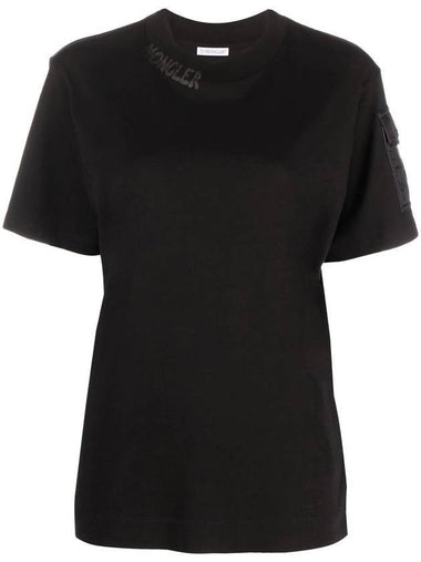 Logo Short Sleeve T-Shirt Black - MONCLER - BALAAN 1