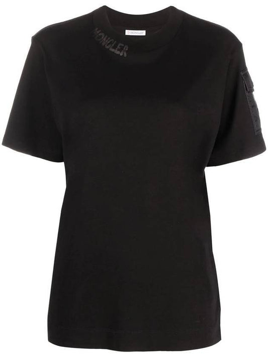 logo short sleeve t-shirt black - MONCLER - BALAAN.