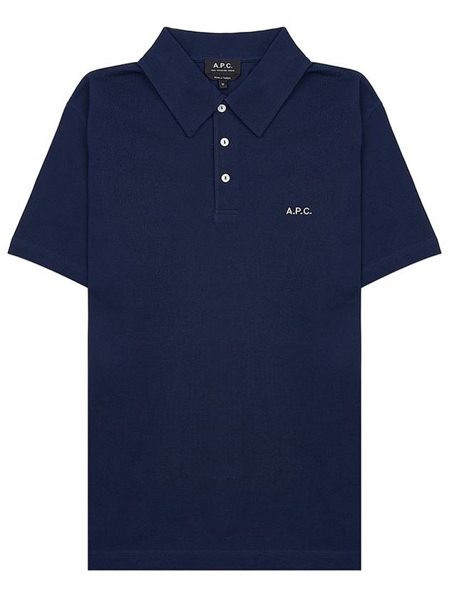 Austin Embroidery Logo Polo Shirt Blue - A.P.C. - BALAAN 11