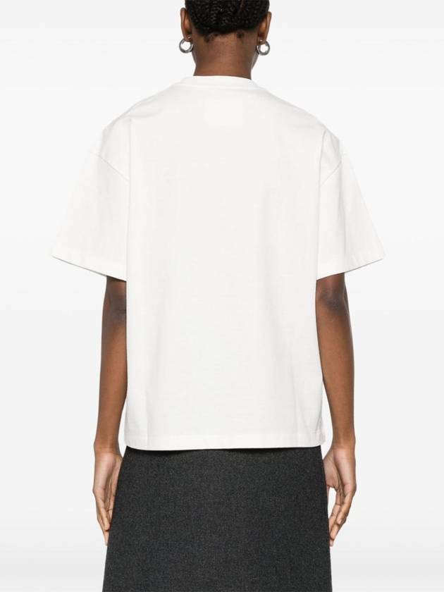 Print Logo Short Sleeve T-Shirt White - JIL SANDER - BALAAN 6