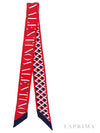 logo silk muffler red - VALENTINO - BALAAN.