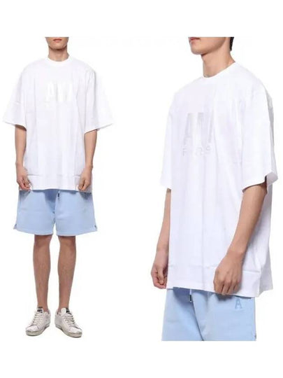 Logo Overfit Short Sleeve T-Shirt White - AMI - BALAAN 2