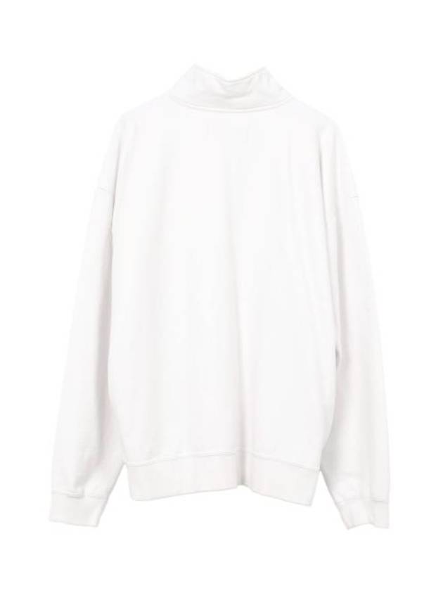 Stand Collar Half Zip Sweatshirt White - MAISON MIHARA YASUHIRO - BALAAN 3