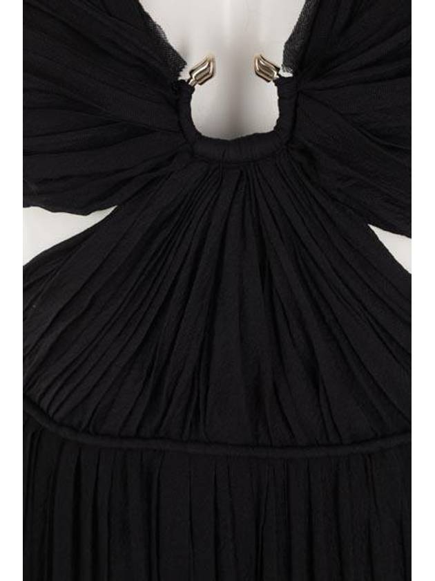 23 ss long evening dress in pleated silk CHC23SRO31003 001 B0230270331 - CHLOE - BALAAN 4