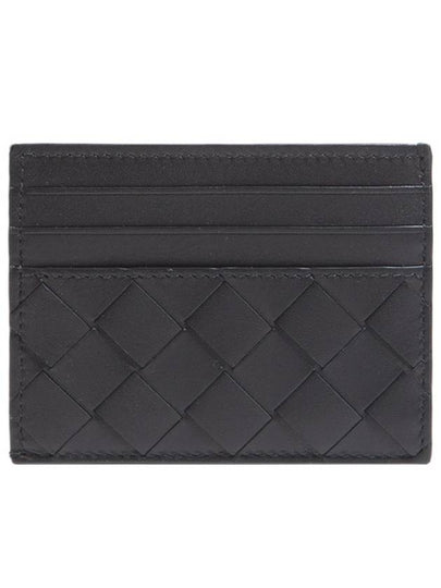 Intrecciato Leather Card Wallet Black - BOTTEGA VENETA - BALAAN 2