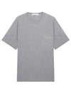 Baby Fox Patch Pocket Short Sleeve T-Shirt Grey Melange - MAISON KITSUNE - BALAAN 1