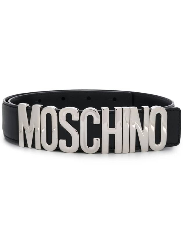 Logo Plaque Belt A80078001 - MOSCHINO - BALAAN 2