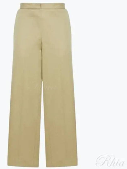 Cotton Twill Wide Pants Travertine - BOTTEGA VENETA - BALAAN 2