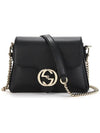 GG Interlocking Chain Mini Shoulder Bag Black - GUCCI - BALAAN 6