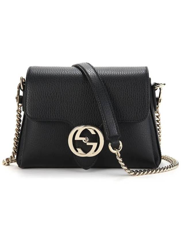 GG Interlocking Chain Mini Shoulder Bag Black - GUCCI - BALAAN 6