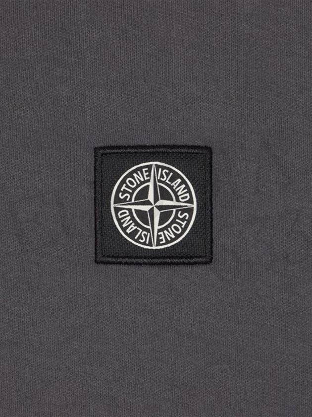 Logo Patch Short Sleeves T-Shirt  Steel Grey - STONE ISLAND - BALAAN 5