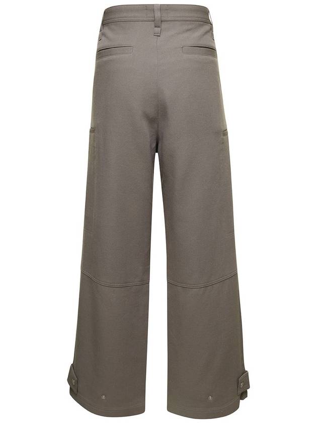 Virgin Wool Wide Pants Dove Grey - AMI - BALAAN 3