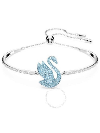 Iconic Swan Rhodium Plated Bracelet Blue - SWAROVSKI - BALAAN 2