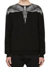 Men's Double Wing Sweatshirt Black - MARCELO BURLON - BALAAN 2