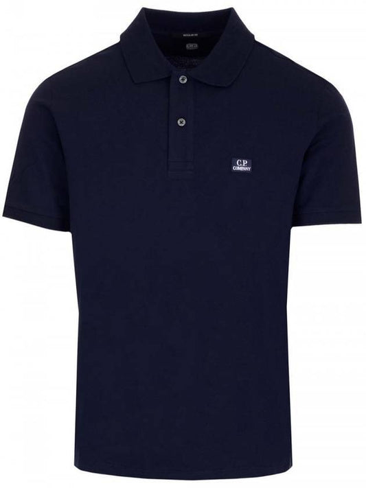 Men's Logo Short Sleeve PK Shirt Navy - CP COMPANY - BALAAN 1