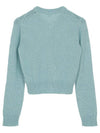 Triomphe Cardigan In Cashmere And Silk Pale Blue - CELINE - BALAAN 3