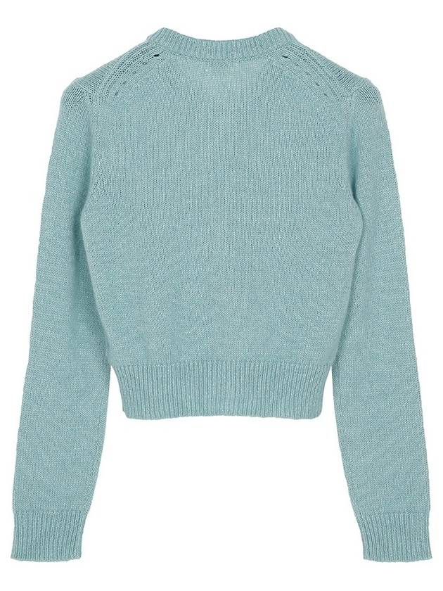 Triomphe Cardigan In Cashmere And Silk Pale Blue - CELINE - BALAAN 3