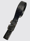V logo ostrich leather belt black - VALENTINO - BALAAN.
