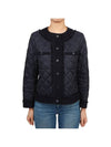 Ferro Short Quilted Fringing Jacket Navy - MAX MARA - BALAAN 2