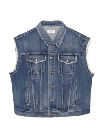 denim trucker jacket - CELINE - BALAAN 1