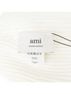 Logo Patch Merano Wool Beanie Off White - AMI - BALAAN 6