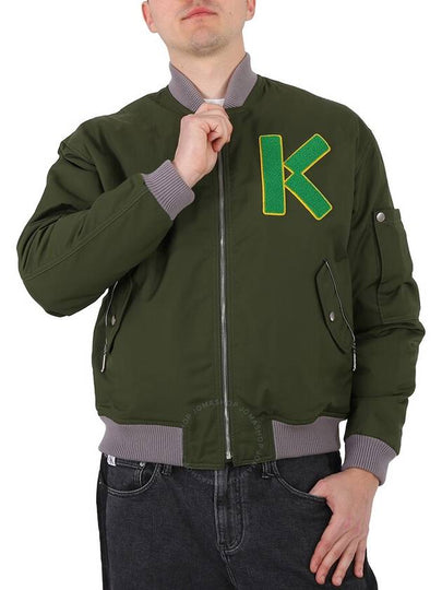 Bag Logo Bomber Jacket Dark Khaki FC65BL1279OC51 - KENZO - BALAAN 2