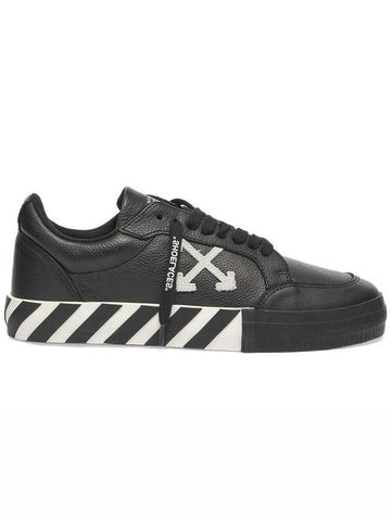 Low Vulcanized Leather Low Top Sneakers Black - OFF WHITE - BALAAN 1