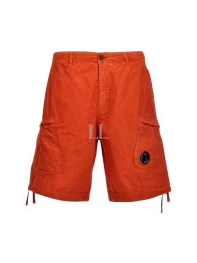 Lens Wappen Cotton Shorts Orange - CP COMPANY - BALAAN 2