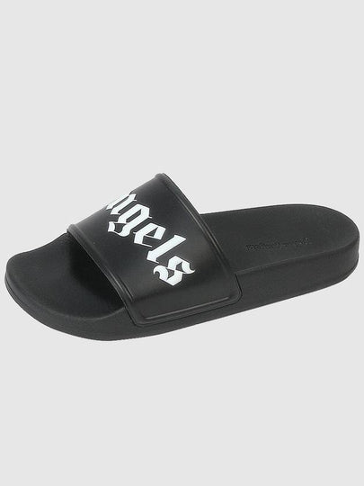 Unisex Pool Slider PMIA014 20276023 1001 BLACK WHITE PLS001bk - PALM ANGELS - BALAAN 2