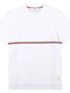 Midweight Jersey Short Sleeve T-Shirt White - THOM BROWNE - BALAAN 2