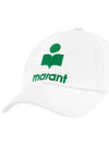 Tyron Logo Ball Cap White - ISABEL MARANT - BALAAN 6