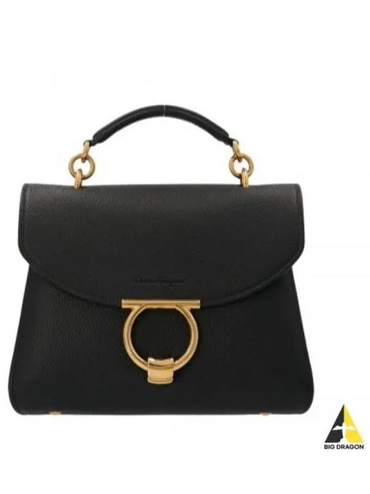 Gancini Small Tote Bag Black - SALVATORE FERRAGAMO - BALAAN 2