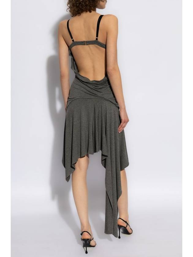 The Attico Dress With Back Cut-out, Women's, Grey - THE ATTICO - BALAAN 4