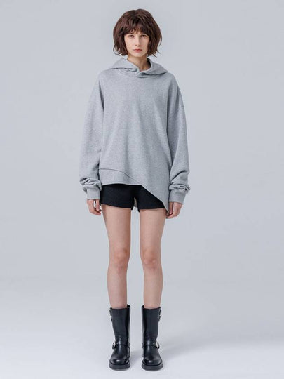 UNBALANCE HEM HOOD TSHIRTGREY - PAGE STUDIO - BALAAN 2