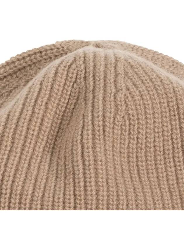 Wool Beanie Beige - MONCLER - BALAAN 4