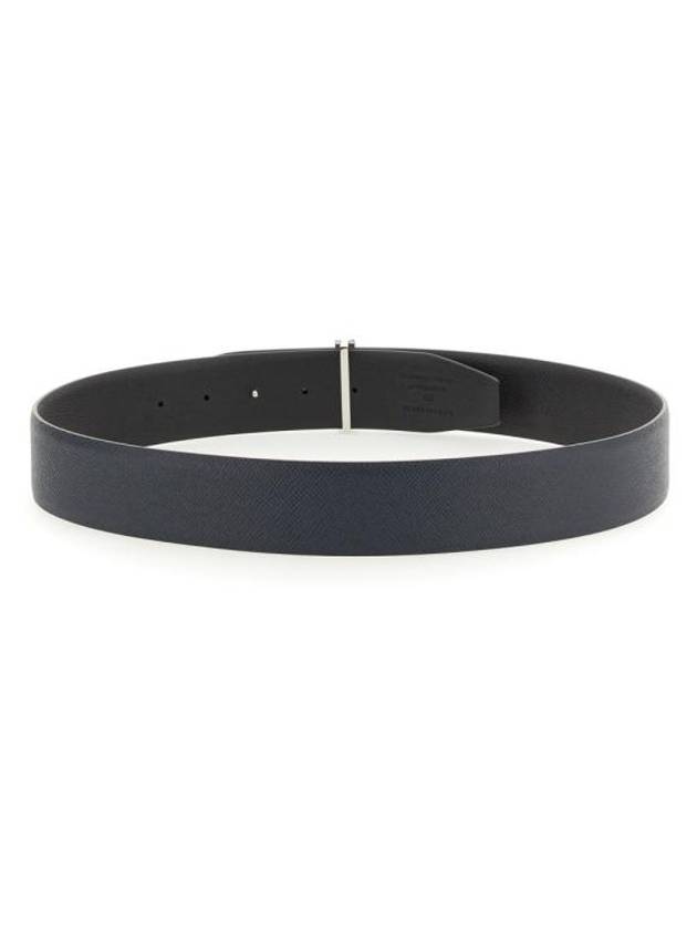 Men's T Logo Reversible Leather Belt Navy - TOM FORD - BALAAN 3