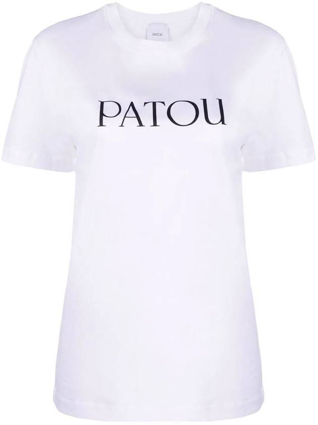 Logo Cotton Short Sleeve T-Shirt White - PATOU - BALAAN 2