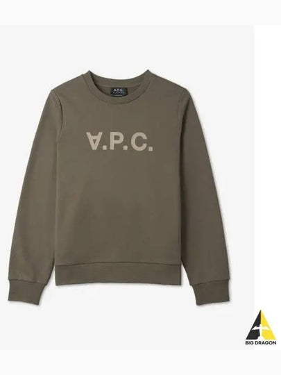 Women's VPC Logo Print Sweatshirt Green - A.P.C. - BALAAN 2