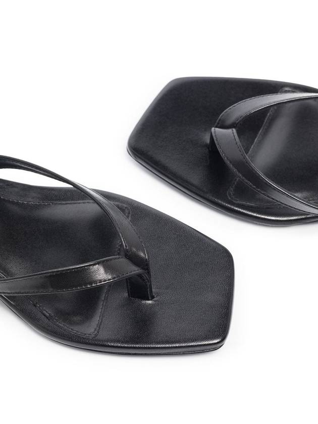 leather heel flip flops black - TOTEME - BALAAN 3