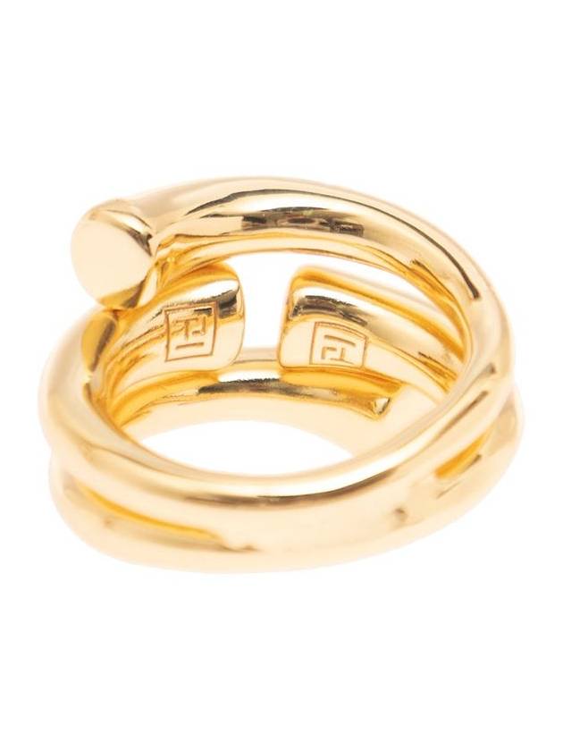 'New Tube' Gold-Colored Ring In 18K Gold-Plated Bronze Woman - FEDERICA TOSI - BALAAN 4